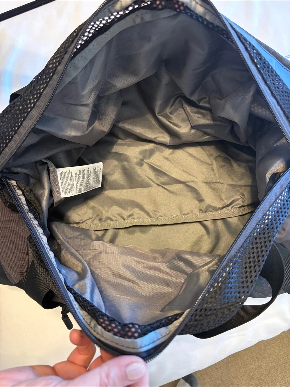 The North Face Black Duffel with Allstate Logo
